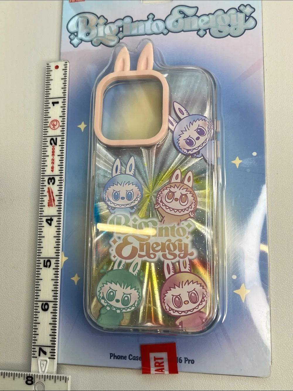 Big Into Energy Holographic Bunny Phone Case (Pink Accents)